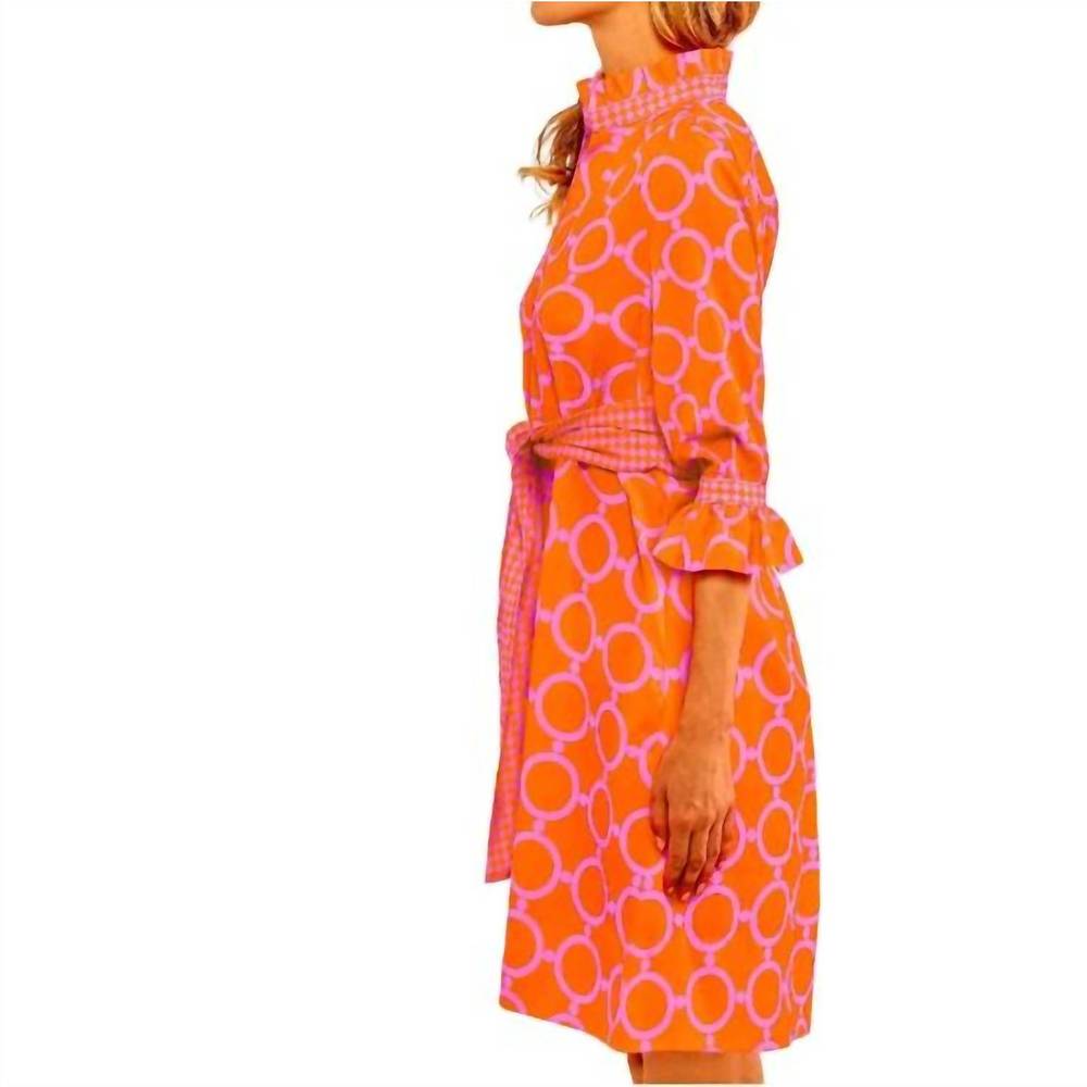 NEW GRETCHEN SCOTT outta sight dress in orange/pink - Picture 3 of 5